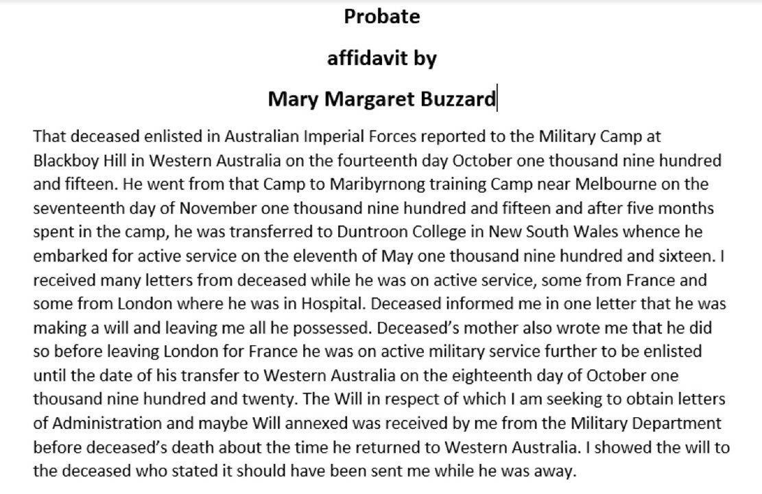 Margaret Mary’s Affidavit
